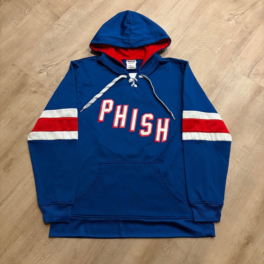 Phish 2019 Madison Square Garden MSG Rangers Hockey Jersey Hoodie Men's M Blue